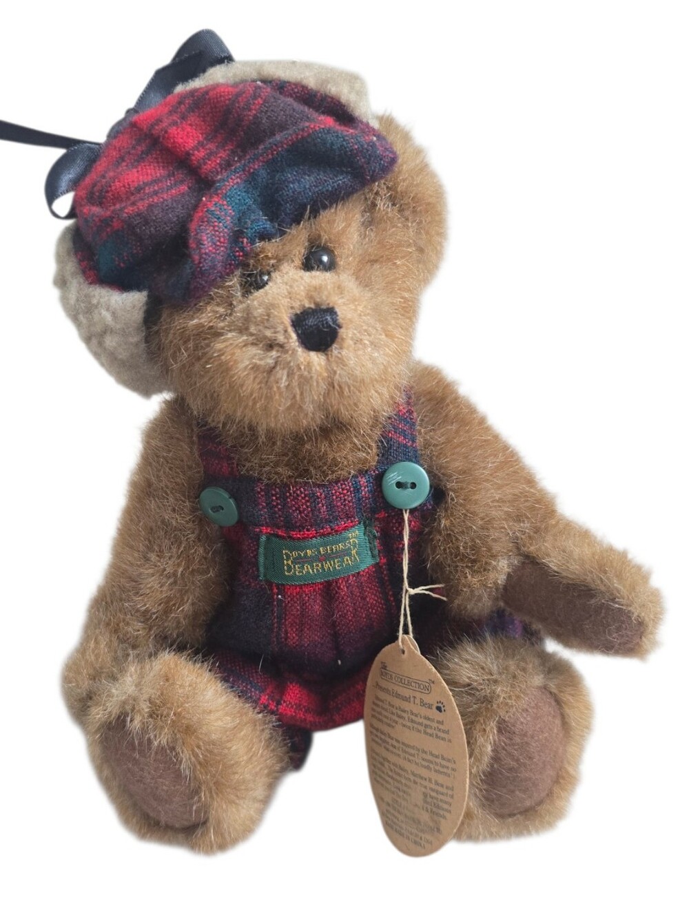 Boyds Bears Edmund #9175-08 Fall 1997 8” Plush BAILEY & Friends Red Plaid NWT